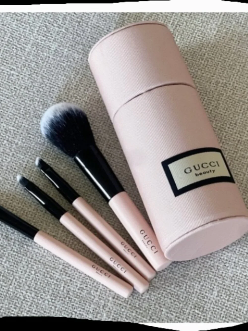 Gucci Beauty Pink Makeup Brush Set 5‑Piece • NWT • Travel Case Included